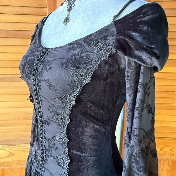 Gothic Victorian EGL Lolita Dark Fairycore Princess of Darkness Dress - Picture 7 of 13